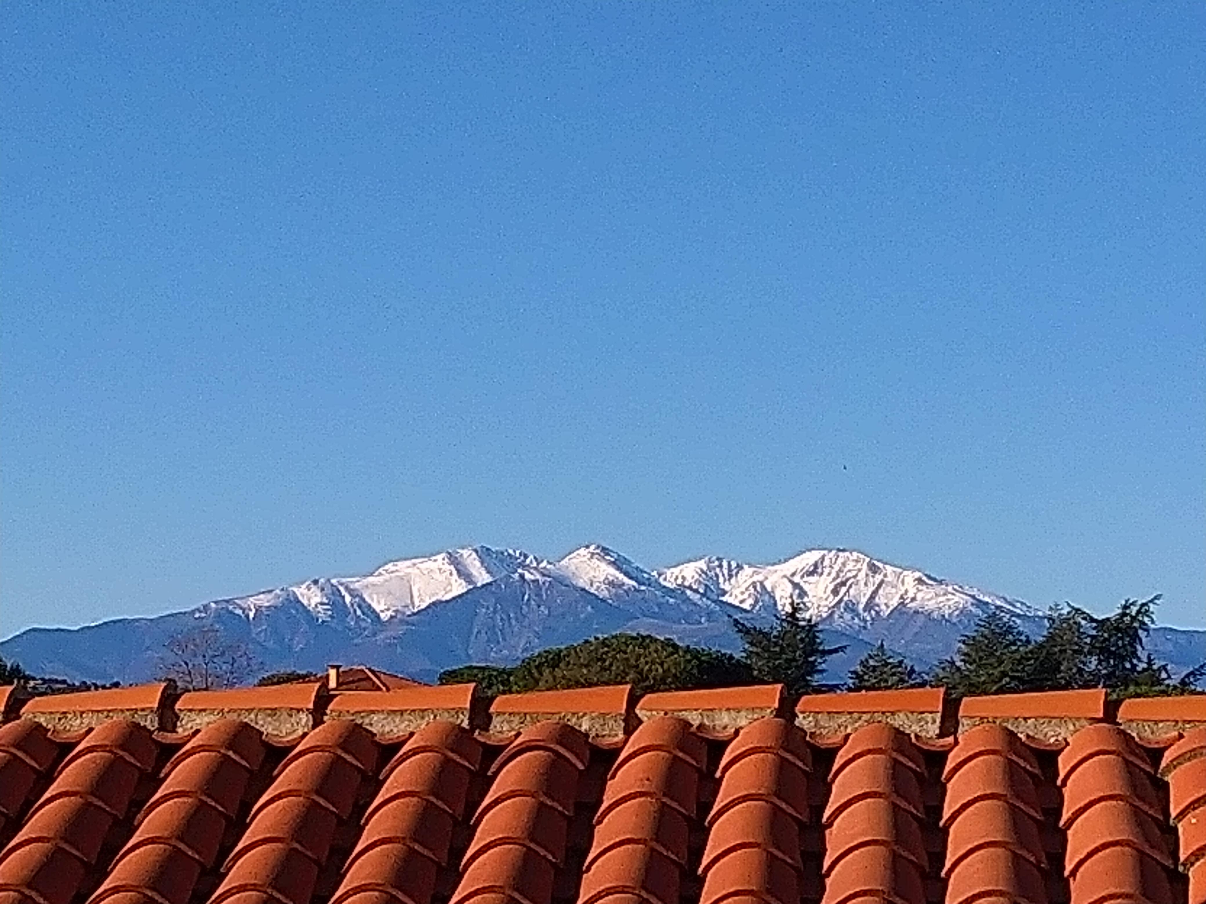 Le Canigó en janvier depuis le gîte