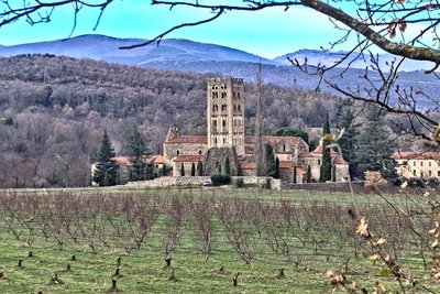 Vue sur l'Abbaye Saint-Michel de Cuxa