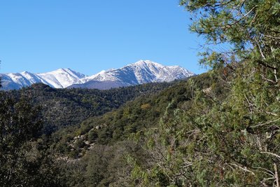 Vue sur le massif du Canigó