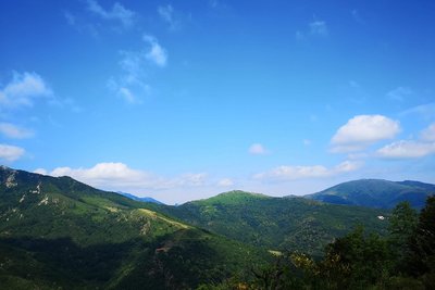 Vue sur le Coll Palomeres et Santa Anna dels Quatres Termes