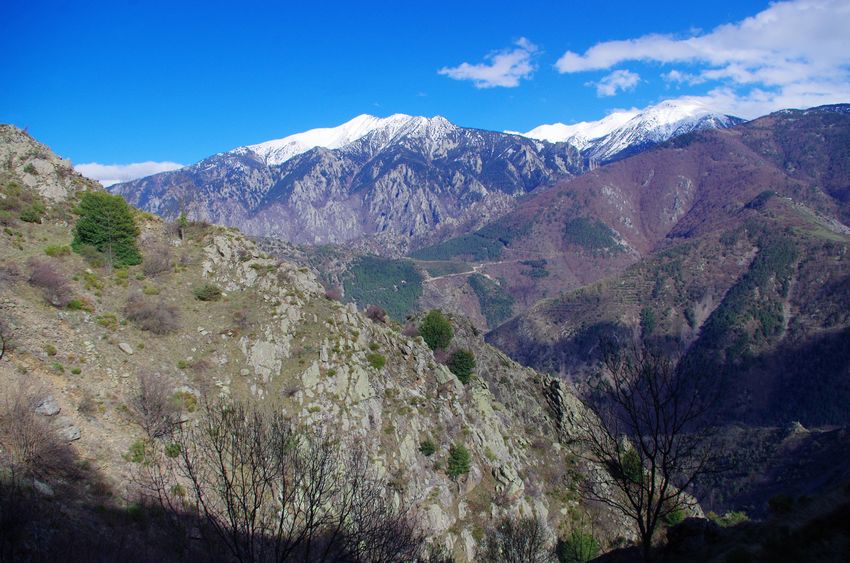 Fenêtre sur le Canigó depuis les environs du Coll de Mentet