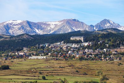 Font-Romeu entre le plateau et le Puig Carlit